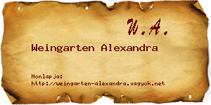 Weingarten Alexandra névjegykártya